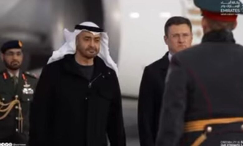 رئيس الإمارات يصل إلى روسيا 1 رئيس الإمارات يصل إلى روسيا