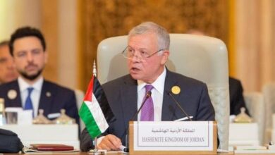 ملك الأردن يحث المجتمع الدولي لفك الحصار عن غزة