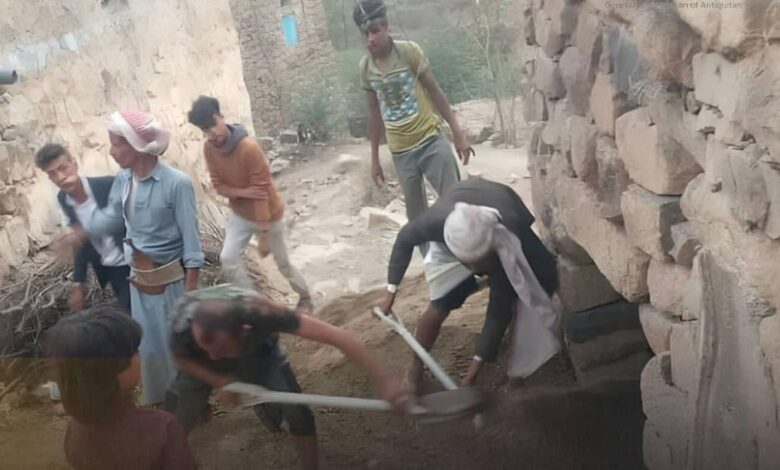 مليشيا الحوثي الإرهابية تدمر آثار محافظة ريمة وتعبث بمعالم تاريخية في البيضاء