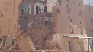 حضرموت.. انهيار منزل تاريخي مرمم حديثا في شبام دون خسائر بشرية