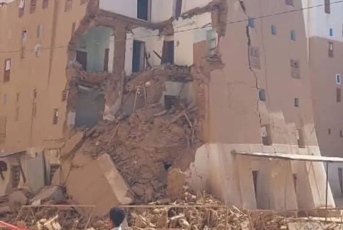 حضرموت.. انهيار منزل تاريخي مرمم حديثا في شبام دون خسائر بشرية