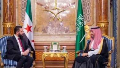 محمد بن سلمان وأحمد الشرع يناقشان تطوير التعاون ومستجدات المنطقة 1 محمد بن سلمان وأحمد الشرع يناقشان تطوير التعاون ومستجدات المنطقة
