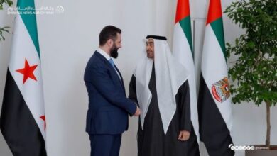 محمد بن زايد وأحمد الشرع يبحثان تعزيز التعاون الإماراتي السوري 9 محمد بن زايد وأحمد الشرع يبحثان تعزيز التعاون الإماراتي السوري
