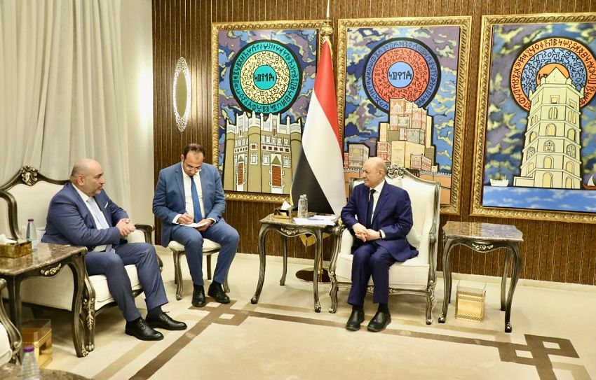 خلال لقائه نائب رئيس البوندستاغ.. العليمي يحدد طبيعة الصراع مع الحوثي
