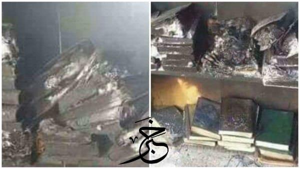 قيادي حوثي ومرافقيه يحرقون مسجداً وعشرات المصاحف في ذمار.. لهذا السبب؟ 1 قيادي حوثي ومرافقيه يحرقون مسجداً وعشرات المصاحف في ذمار.. لهذا السبب؟