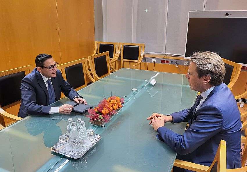 السفير شجاع الدين يبحث مع سكرتير عام وزارة خارجية سلوفينيا العلاقات الثنائية بين البلدين