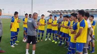 منتخب الناشئين يخوض غدا مباراة ودية امام الاخضر السعودي