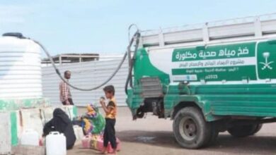 سلمان للإغاثة يواصل مشروع الإمداد المائي في الخوخة