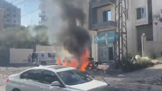 ثلاثة قتلى بغارة إسرائيلية على سيارة قرب صيدا جنوبي لبنان