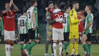 مانشستر يونايتد يعبر ‎ريال بيتيس ويتأهل لربع نهائي ‎الدوري الأوروبي