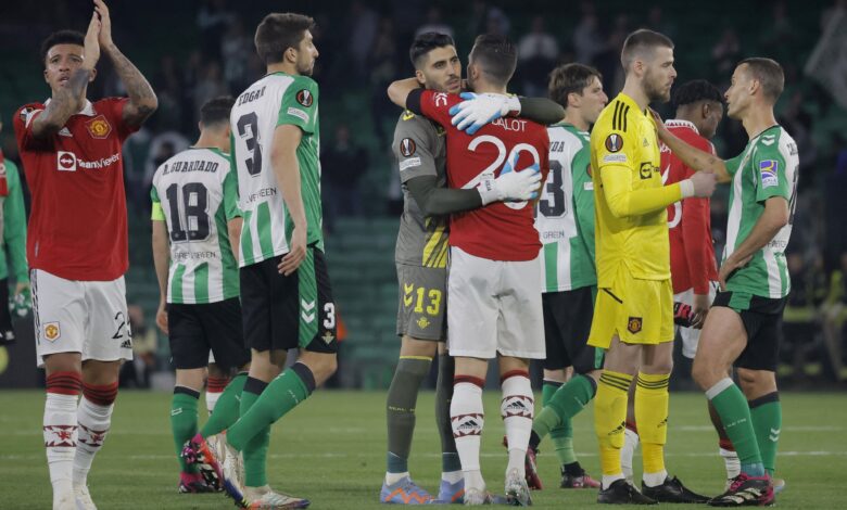 مانشستر يونايتد يعبر ‎ريال بيتيس ويتأهل لربع نهائي ‎الدوري الأوروبي