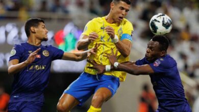 النصر يقفز لصدارة المجموعة بعد فوزه برباعية على الاتحاد المنستيري التونسي