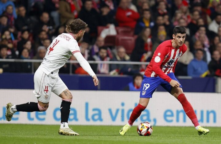 أتليتيكو يتأهل لنصف نهائي كأس الملك بعد فوزه على إشبيلية 1 أتليتيكو يتأهل لنصف نهائي كأس الملك بعد فوزه على إشبيلية