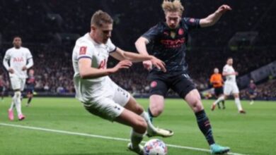 ‎مانشستر سيتي يفك عقدته في ملعب ‎توتنهام ويبلغ ثمن نهائي ‎كأس إنكلترا