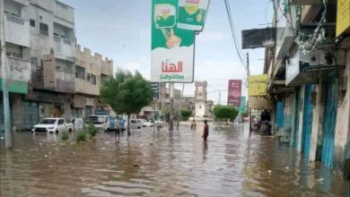 الأمطار تعري فساد الحوثي في الحديدة