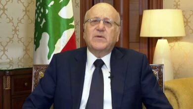 ميقاتي يطالب بإلزام الكيان الإسرائيلي بوقف عدوانه على لبنان