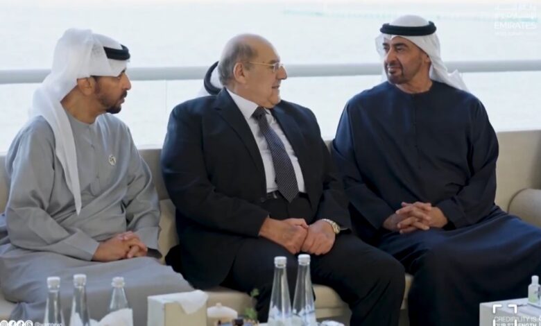 الرئيس الإماراتي يبحث التعاون المشترك مع رئيس مجلس النواب المصري 1 الرئيس الإماراتي يبحث التعاون المشترك مع رئيس مجلس النواب المصري