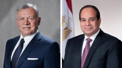مصر والأردن تؤكدان دعم الشعب الفلسطيني في نيل حقوقه وقيام دولته المستقلة