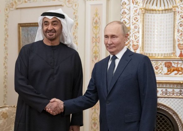 بوتين يشكر محمد بن زايد على الوساطة الإماراتية بين روسيا وأوكرانيا