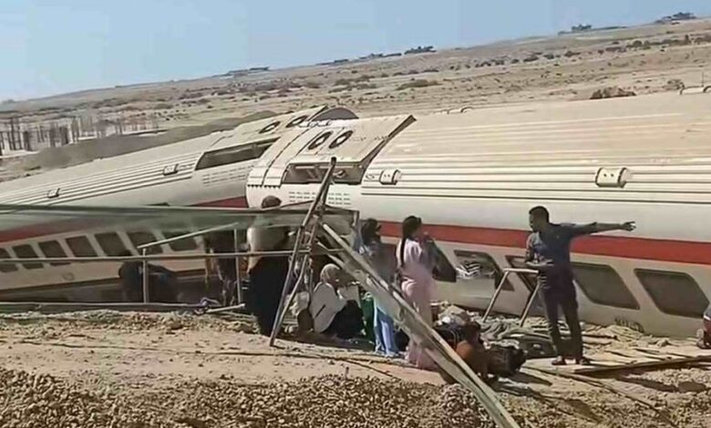 انقلاب قطار مطروح يتسبب في سقوط ضحايا وإصابة العشرات 1 انقلاب قطار مطروح يتسبب في سقوط ضحايا وإصابة العشرات
