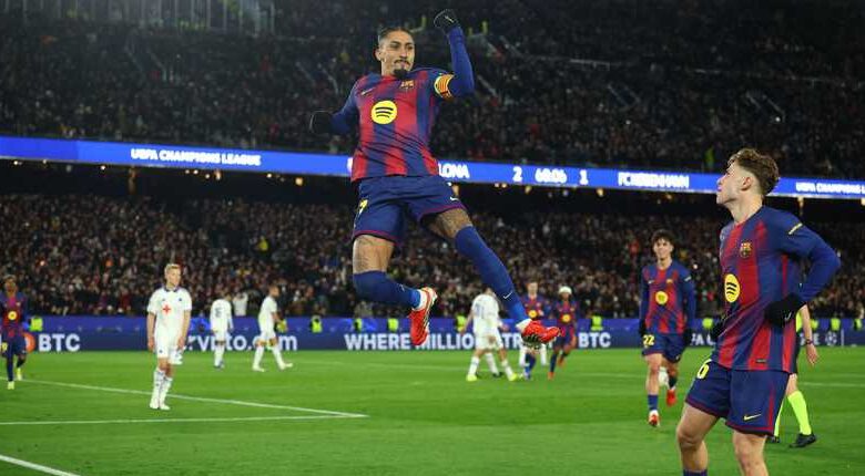 برشلونة يحقق فوزاً ساحقاً على كوبنهاغن ويصعد لدور الـ16 وريال مدريد يواجه الملحق بعد سقوطه أمام بنفيكا 1 برشلونة يحقق فوزاً ساحقاً على كوبنهاغن ويصعد لدور الـ16 وريال مدريد يواجه الملحق بعد سقوطه أمام بنفيكا