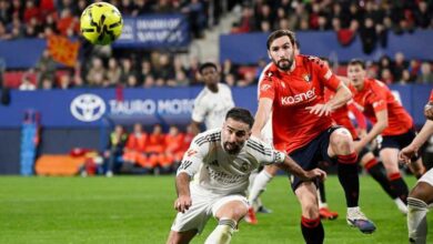 أوساسونا يهزم ريال مدريد في الدقيقة الأخيرة ويوقف انتصاراته المتتالية