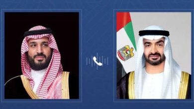 الرئيس الإماراتي وولي العهد السعودي يناقشان التصعيد العسكري وسبل حفظ الأمن الإقليمي