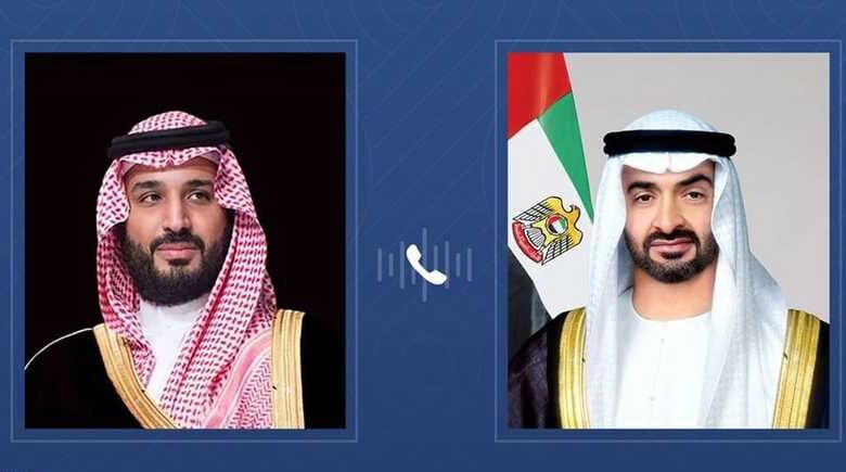 الرئيس الإماراتي وولي العهد السعودي يناقشان التصعيد العسكري وسبل حفظ الأمن الإقليمي 1 الرئيس الإماراتي وولي العهد السعودي يناقشان التصعيد العسكري وسبل حفظ الأمن الإقليمي