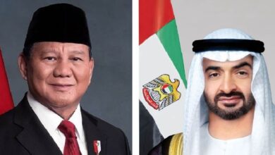 رئيس الإمارات يبحث مع نظيره الإندونيسي تعزيز التعاون بين البلدين