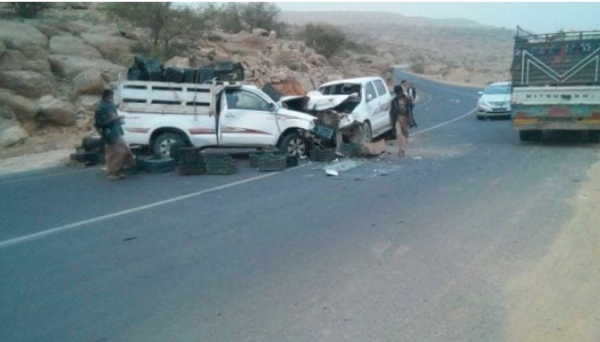 وفاة 17 شخص وإصابة 145 آخرين بحوادث مرورية في المحافظات المحررة خلال إجازة العيد