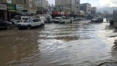 وسط تجاهل حوثي.. شوارع إب تطفح بمياه الأمطار والصرف الصحي