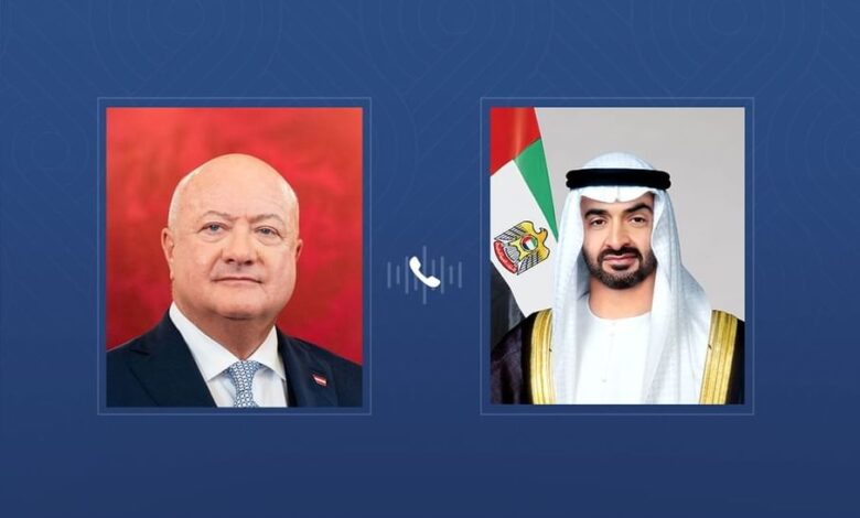 الرئيس الإماراتي والمستشار النمساوي يدعوان لدعم جهود السلام في الشرق الأوسط