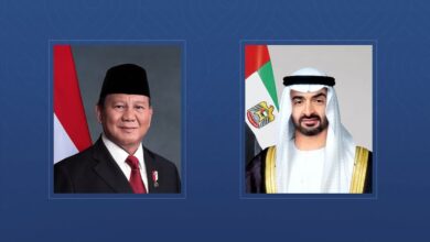 رئيس الإمارات يعزي رئيس إندونيسيا في ضحايا فيضانات سومطرة