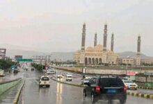 هطول أمطار غزيرة على صنعاء