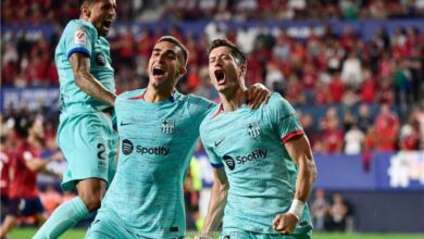 برشلونة ينتزع فوزا صعبا من أوساسونا في الدوري الإسباني