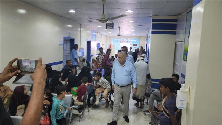 البيشي يتفقد المخيم الطبي الثاني لتصحيح الحول عند الأطفال بعدن