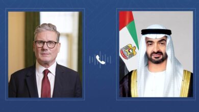 الإمارات وبريطانيا تشددان على ضرورة تثبيت وقف إطلاق النار في غزة