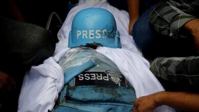 ارتفاع عدد الشهداء الصحفيين الفلسطينيين في غزة إلى 191 صحفيا 9 ارتفاع عدد الشهداء الصحفيين الفلسطينيين في غزة إلى 191 صحفيا