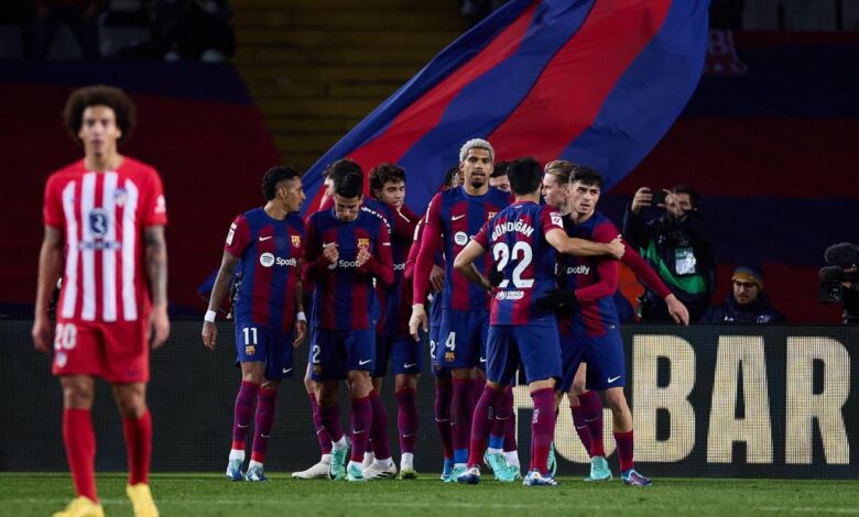برشلونة يفوز بهدف على أتليتيكو مدريد في الدوري الإسباني
