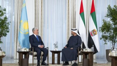 الرئيس الإماراتي يبحث مع رئيس كازاخستان علاقات البلدين والقضايا المشتركة