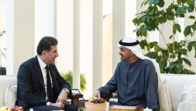الرئيس الإماراتي يبحث مع نيجيرفان بارزاني العلاقات الثنائية وآفاق التنمية المشتركة