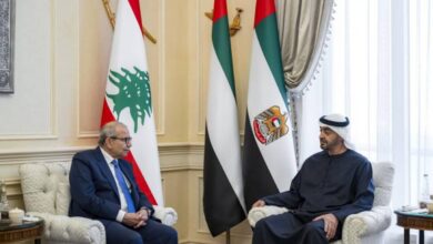 الشيخ محمد بن زايد يؤكد دعم الإمارات لوحدة لبنان واستقراره