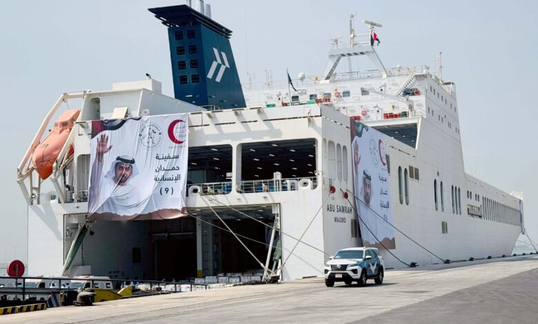 الإمارات تسيّر السفينة الإنسانية التاسعة نحو غزة ضمن عملية الفارس الشهم 3 1 الإمارات تسيّر السفينة الإنسانية التاسعة نحو غزة ضمن عملية الفارس الشهم 3