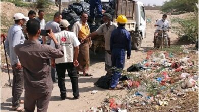 الحديدة.. حملة نظافة في حيس بالتعاون مع منظمة التضامن الدولية