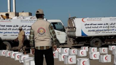 توزيع دفعة جديدة من المساعدات الغذائية للنازحين في الخوخة بدعم من الهلال الإماراتي