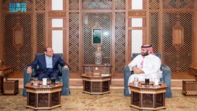السيسي وولي العهد السعودي يبحثان تهدئة التصعيد في المنطقة وتعزيز الشراكة الاستراتيجية