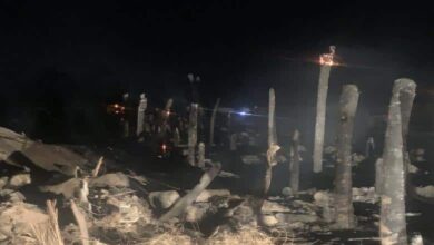 حريق يلتهم منازل نازحين شمال الحديدة بسبب احتفالات "الغدير" الحوثية