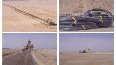 خلية الأعمال الإنسانية تسابق الزمن لاستكمال مشروع مياه في ذو باب المندب