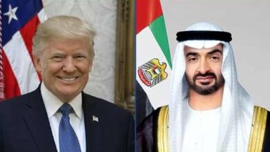 محمد بن زايد يبحث مع ترامب تطورات المنطقة والاعتداءات الإيرانية