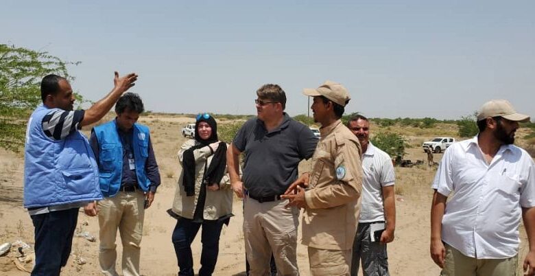 وفد أونمها يتفقد مناطق عمل فرق «مسام» لنزع الالغام جنوب الحديدة